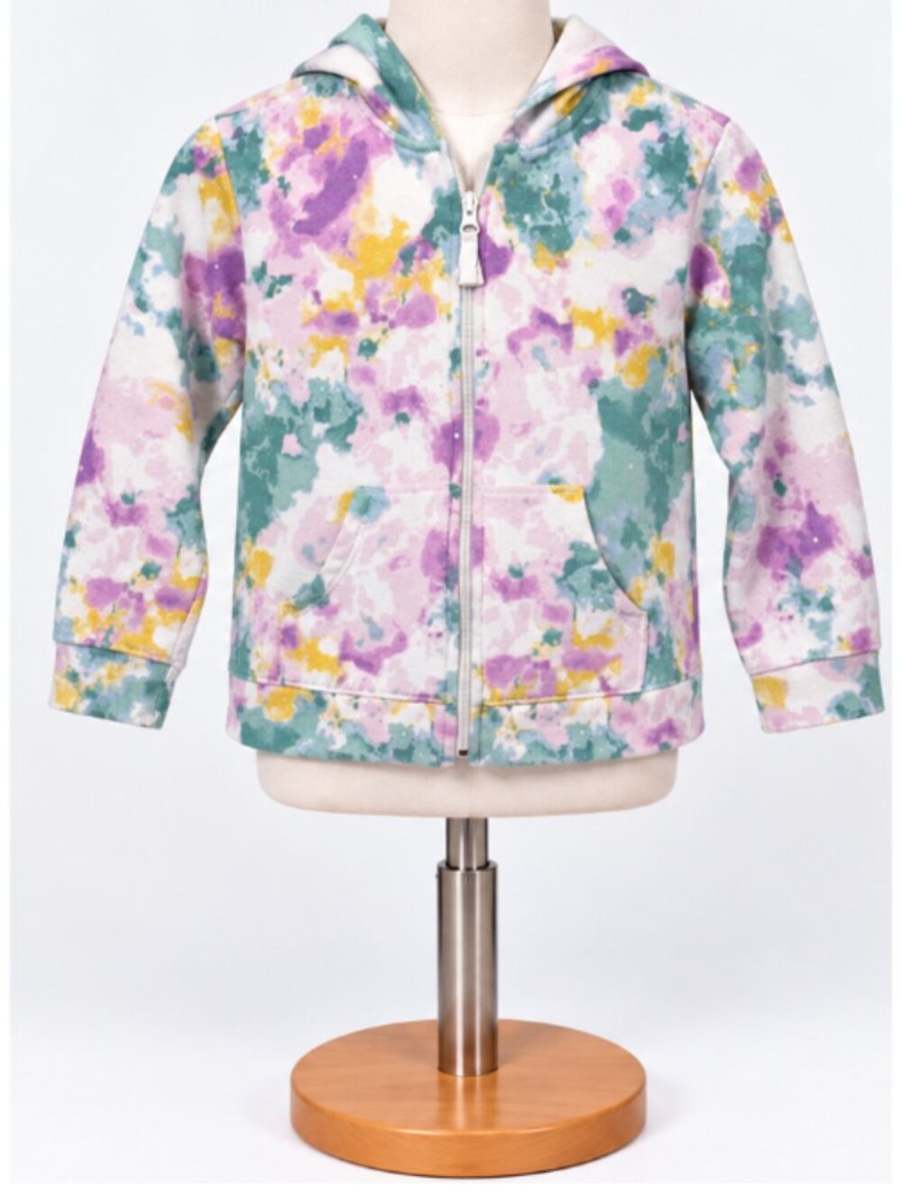 Cat & Jack Girls Pastel Watercolor Hoodie Size S (6/7)